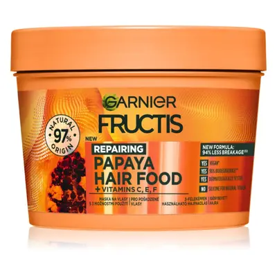 Garnier Fructis Papaya Hair Food hajpakolás töredezett, károsult hajra 400 ml