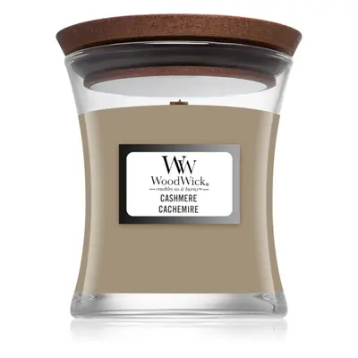 Woodwick Cashmere illatgyertya fa kanóccal 85 g