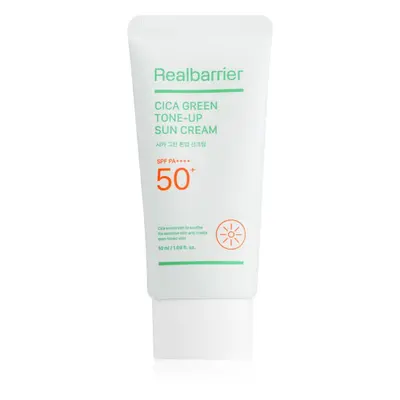 Real Barrier Cica Green Tone-Up Sun Cream intenzív nyugtató és védő krém SPF 50+ 50 ml