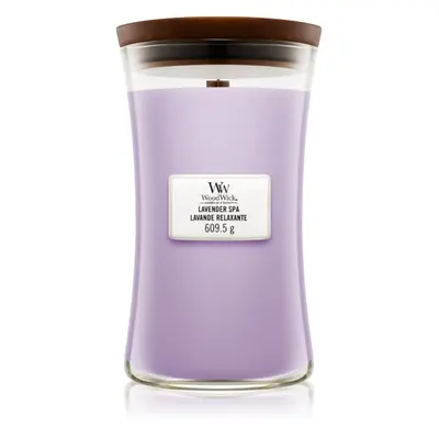 Woodwick Lavender Spa illatgyertya fa kanóccal 609.5 g