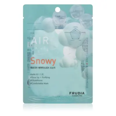 Frudia AIR Snowy arcmaszk egységesíti a bőrszín tónusait 25 ml