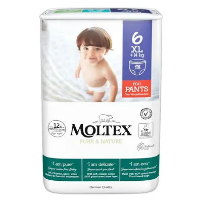 Moltex Pure & Nature XL Size 6 eldobható nadrágpelenkák 14+ kg 18 db