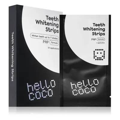 Hello Coco PAP+ Teeth Whitening Strips fogfehérítő szalag a fogakra 14 db