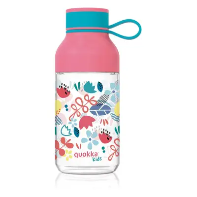 Quokka Ice Kids kulacs akasztóval Flowers 430 ml