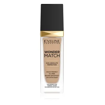 Eveline Cosmetics Wonder Match tartós folyékony alapozó hialuronsavval árnyalat 30 Cool Beige 30