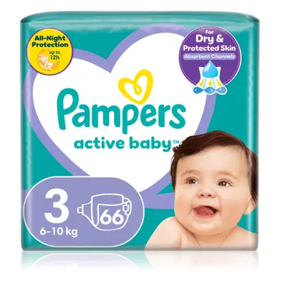 Pampers Active Baby Size 3 eldobható pelenkák 6-11 kg 66 db