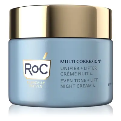 RoC Multi Correxion Even Tone + Lift élénkítő éjszakai krém egységesíti a bőrszín tónusait 50 ml