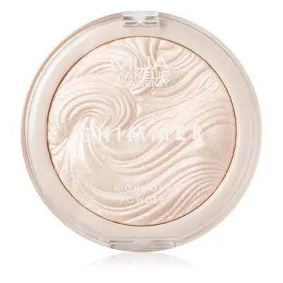 MUA Makeup Academy Shimmer kompakt púderes élénkítő arcra árnyalat Peach Diamond 8 g