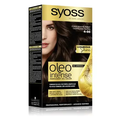 Syoss Oleo Intense tartós hajfesték olajjal árnyalat 4-86 Chocolate Brown 1 db