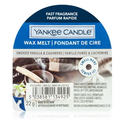 Yankee Candle Smoked Vanilla & Cashmere illatos viasz aromalámpába 22 g