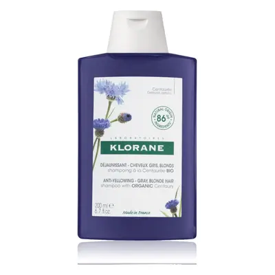 Klorane Cornflower Organic sampon semlegesíti a sárgás tónusokat 200 ml