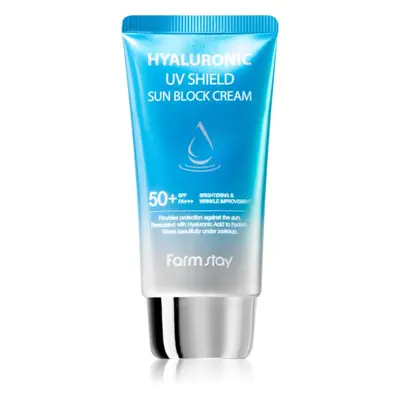 Farmstay Hyaluronic UV Shield Sun Block Cream ápoló arckrém hialuronsavval SPF 50+ 70 g