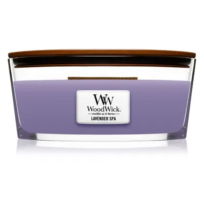 Woodwick Lavender Spa illatgyertya fa kanóccal (hearthwick) 453 g