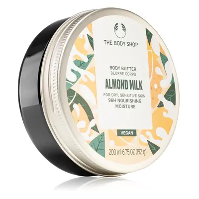 The Body Shop Almond Milk Body Butter tápláló vaj a testre száraz és érzékeny bőrre 200 ml