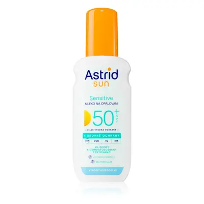 Astrid Sun Sensitive napozótej spray SPF 50+ magas UV védelemmel 150 ml