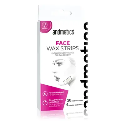 andmetics Wax Strips Face szőrtelenítő viasz csík 20 db