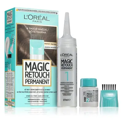 L’Oréal Paris Magic Retouch Permanent tonizáló festék a lenőtt hajra applikátorral árnyalat 4 DA