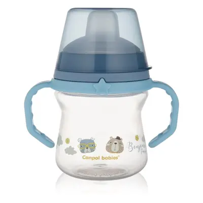 Canpol babies Bonjour Paris FirstCup bögre fogantyúval Blue 6m+ 150 ml