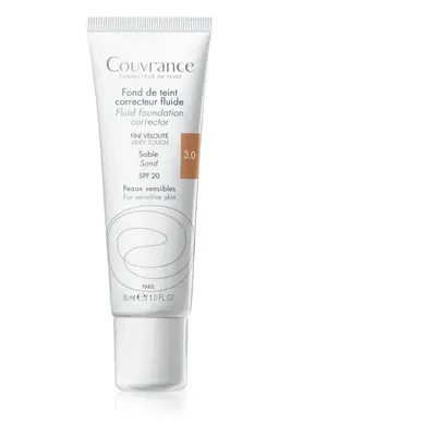 Avène Couvrance Fluid Foundation Corrector hosszan tartó és erősen fedő alapozó SPF 20 árnyalat 