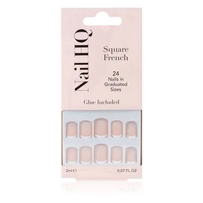 Nail HQ Square French műköröm 24 db