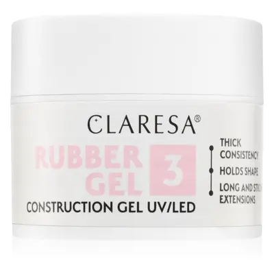 Claresa Rubber Gel Construction Gel UV/LED körömhosszabító gél lakk árnyalat 03 45 g