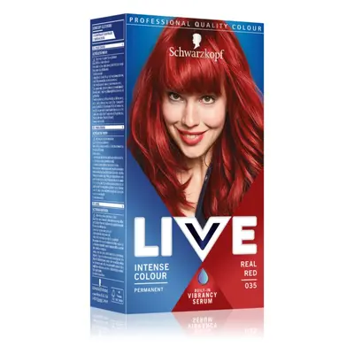 Schwarzkopf LIVE Intense Colour tartós hajfesték árnyalat 035 Real Red 1 db