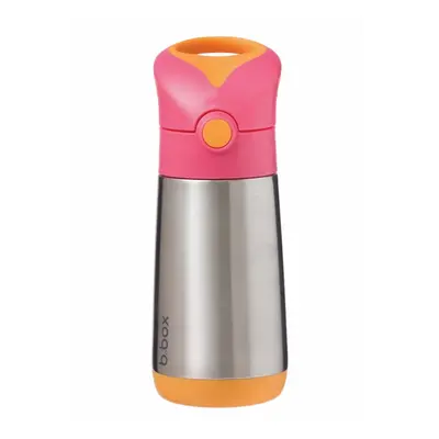 B.Box Thermos termosz szívószállal Pink Orange 350 ml