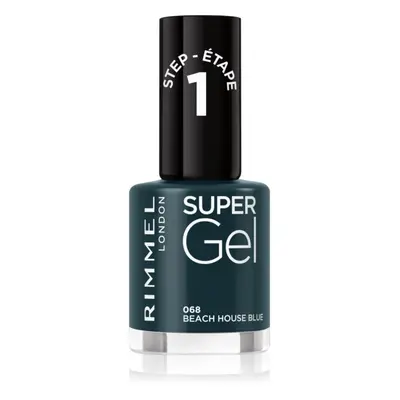 Rimmel Super Gel géles körömlakk UV/LED lámpa használata nélkül árnyalat 068 Beach House Blue 12