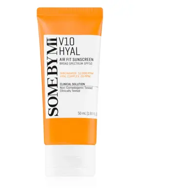 Some By Mi V10 Hyal Air Fit Sunscreen gyengéd védő arckrém SPF 50+ 50 ml