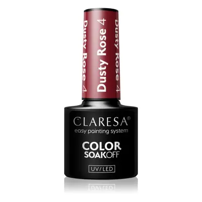 Claresa SoakOff UV/LED Color Dusty Rose géles körömlakk árnyalat 4 5 g