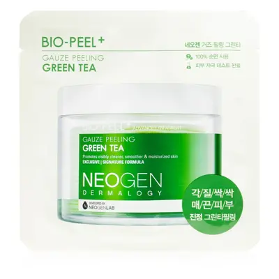 Neogen Dermalogy Bio-Peel+ Gauze Peeling Green Tea arctisztító peeling párnácskát élénk és hidra