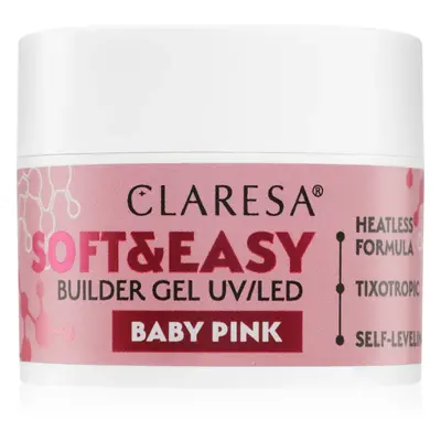 Claresa Soft&Easy Builder Gel alaplakk körmökre árnyalat Baby Pink 12 g