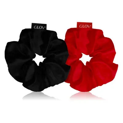 GLOV Satin Scrunchies M hajgumik Red/Black 2 db