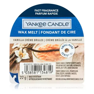 Yankee Candle Vanilla Crème Brûlée illatos viasz aromalámpába 22 g