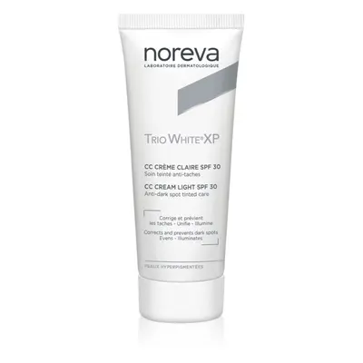 Noreva Trio White XP CC Cream Light SPF 30 CC krém az egyenletes bőrszínért SPF 30 40 ml