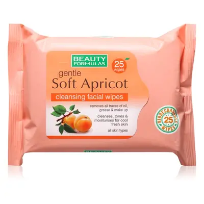 Beauty Formulas Apricot nedves tisztító törlőkendők 25 db