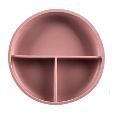 Zopa Silicone Divided Plate osztott tányér tapadókoronggal Old Pink 1 db