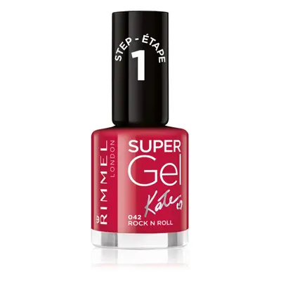 Rimmel Super Gel By Kate géles körömlakk UV/LED lámpa használata nélkül árnyalat 042 Rock n Roll