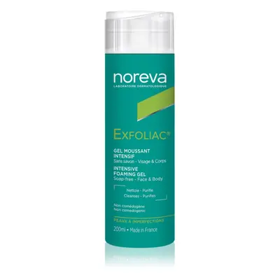 Noreva Exfoliac Intensive Foaming Gel tisztító habzó gél a bőr tökéletlenségei ellen 200 ml