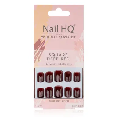 Nail HQ Square műköröm Deep Red 24 db