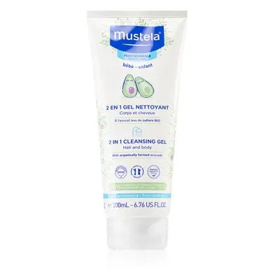 Mustela Bébé tisztító gél testre és hajra gyermekeknek 200 ml