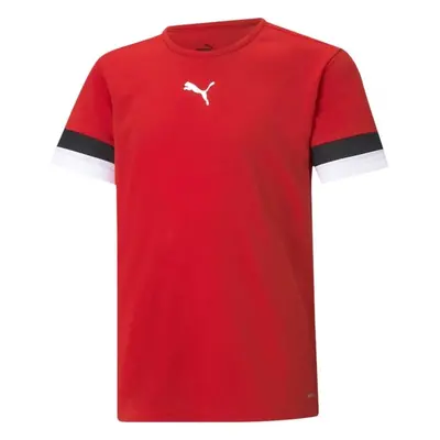 Puma TEAMRISE JERSEY JR Gyerek póló focihoz, piros, méret