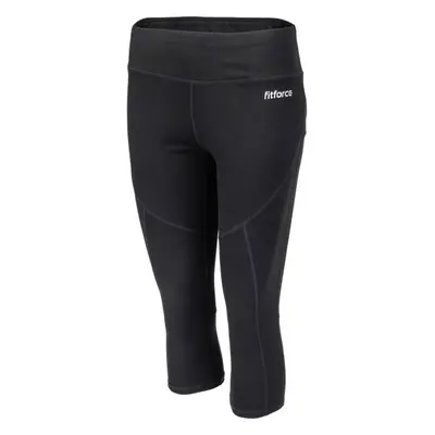 Fitforce TAINA Női 3/4-es fitnesz leggings, fekete, méret