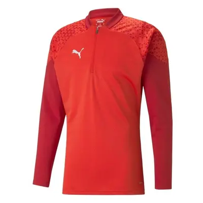 Puma TEAMCUP TRAINING 1/4 ZIP TOP Férfi sportos pulóver, piros, méret