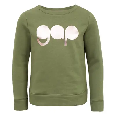 GAP V-DB LOGO CREW Lány pulóver, khaki, méret