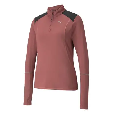 Puma RUN WINTERIZED 1/2 ZIP W Női pulóver, rózsaszín, méret