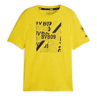 Puma BVB FTBLCORE GRAPHIC TEE Férfi póló, sárga, méret