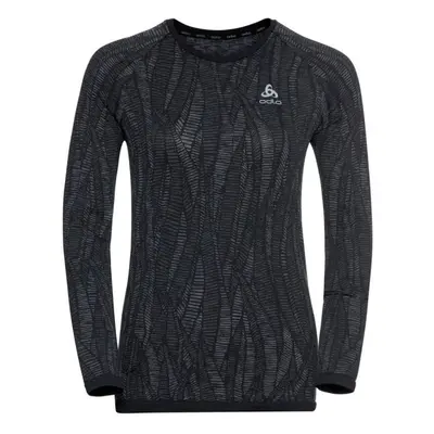 Odlo W BLACKCOMB LIGHT ECO BI TOP CREW NECK L/S Női funkcionális felső, fekete, méret