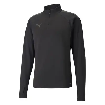 Puma INDIVIDUALLIGA WARM 4 ZIP TOP Férfi pulóver, fekete, méret