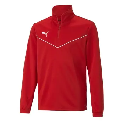 Puma TEAMRISE 4 ZIP TOP JR Fiú pulóver, piros, méret